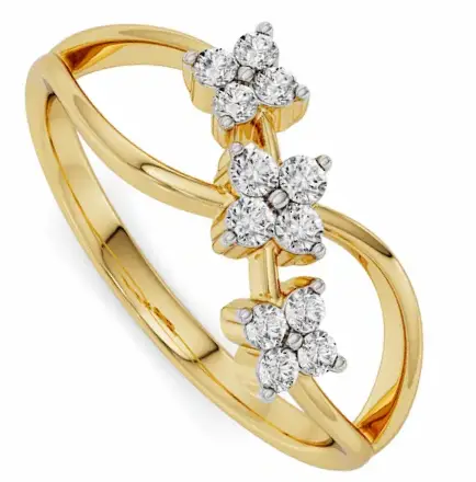 Delica Floral Infinity Diamond Ring